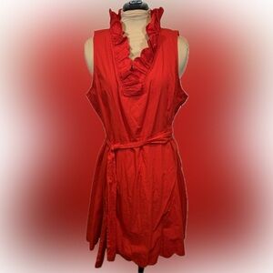 Crown & Ivy Red Ruffle Dress